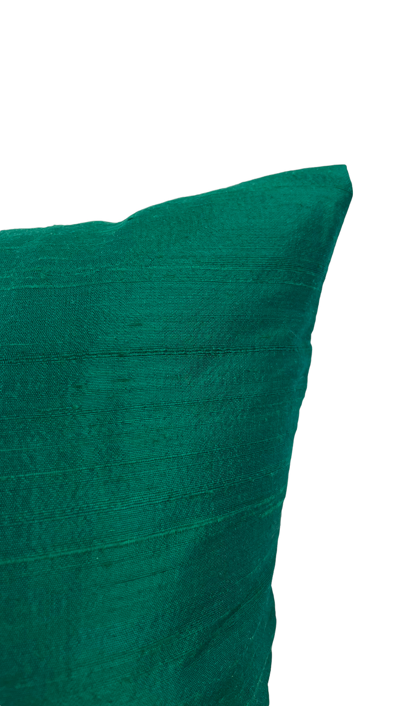 Dupioni Silk Absinthe Throw Pillow 17x17"