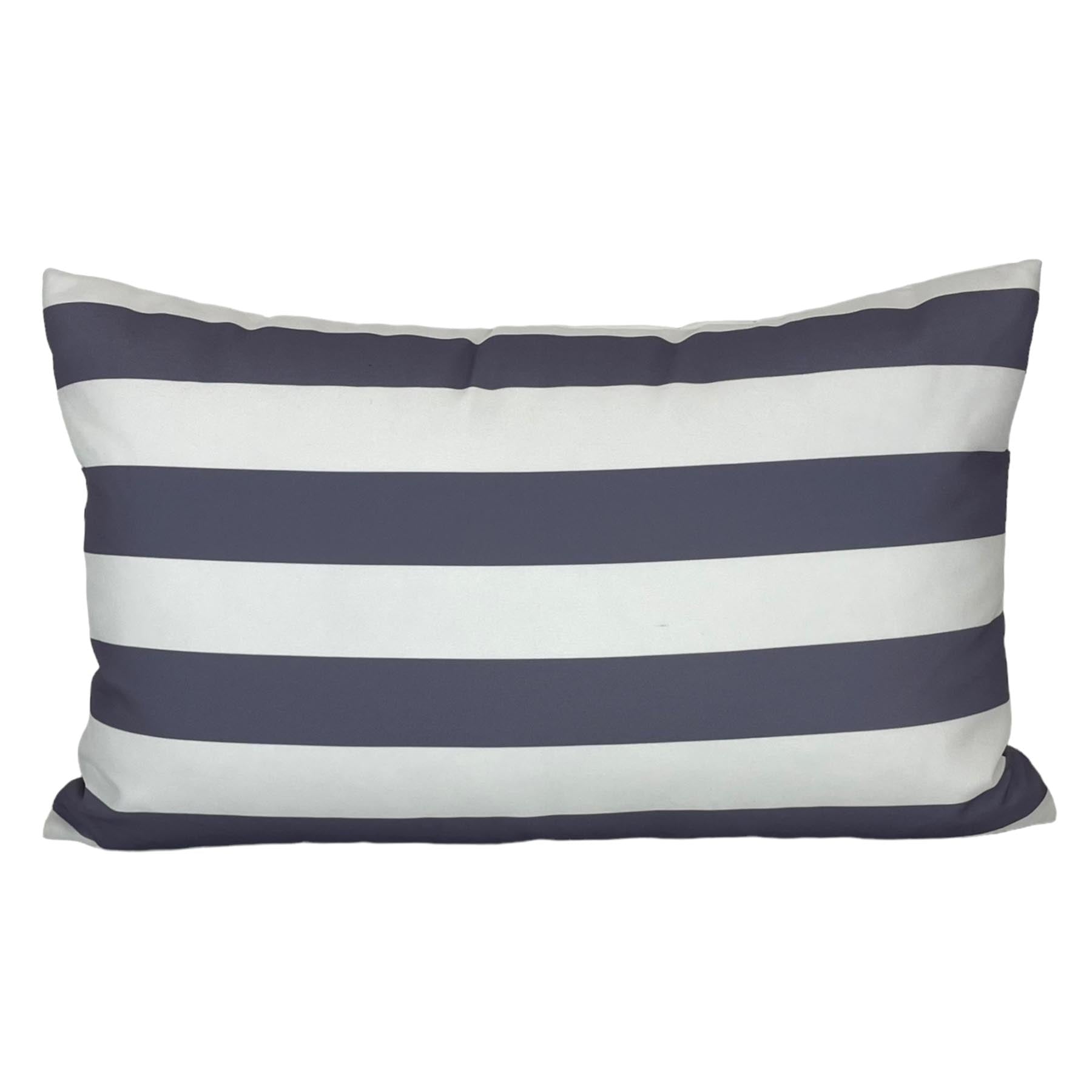 Grey striped pillows sale