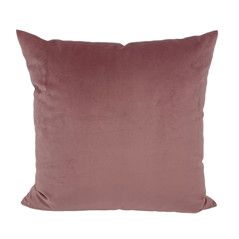 Franklin Velvet Blush Pink Throw Pillow 22x22"