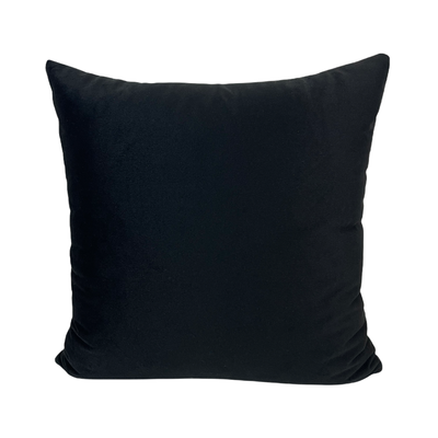 Mikke Black Brushed Velvet Throw Pillow 20x20"