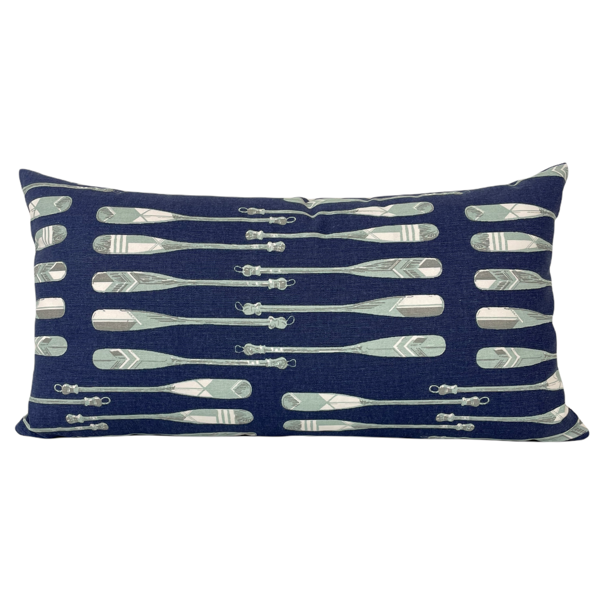 Oars Vintage Indigo Lumbar Pillow 12x22