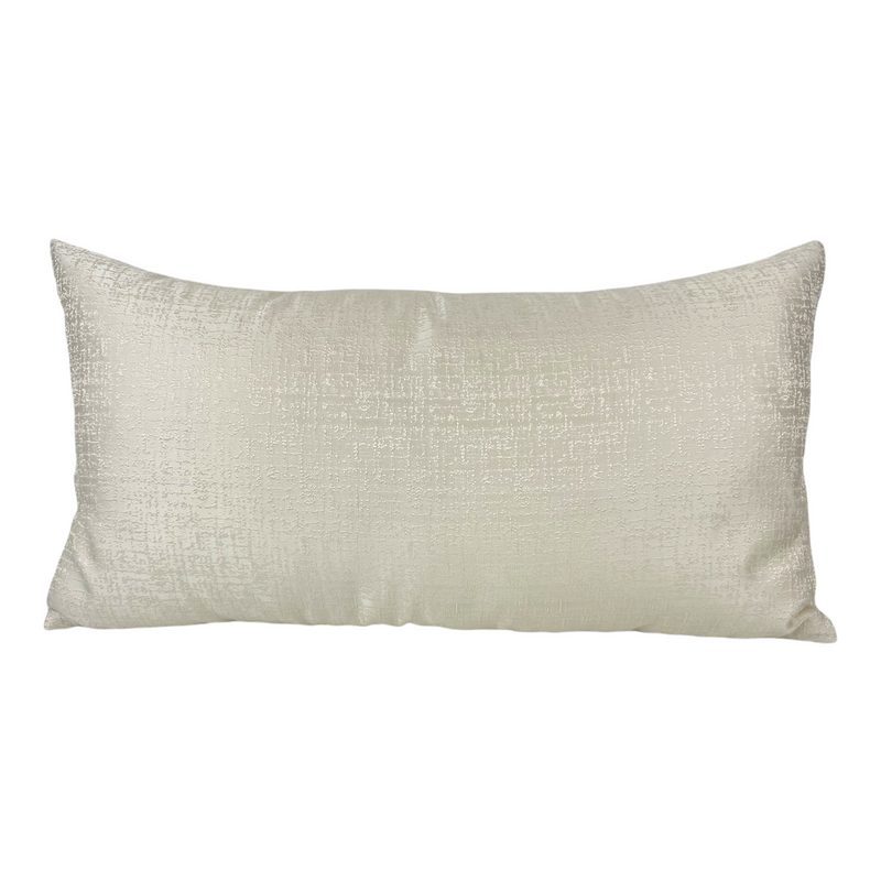 Slubby Sand Lumbar Pillow 12x22"
