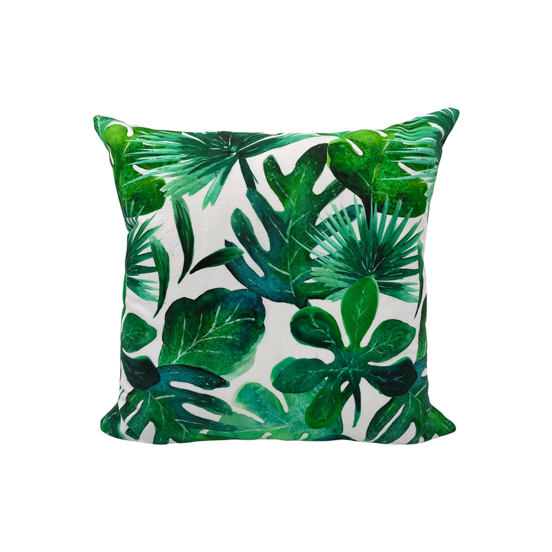 Tropical Leaves Indoor Throw Pillow 17x17"