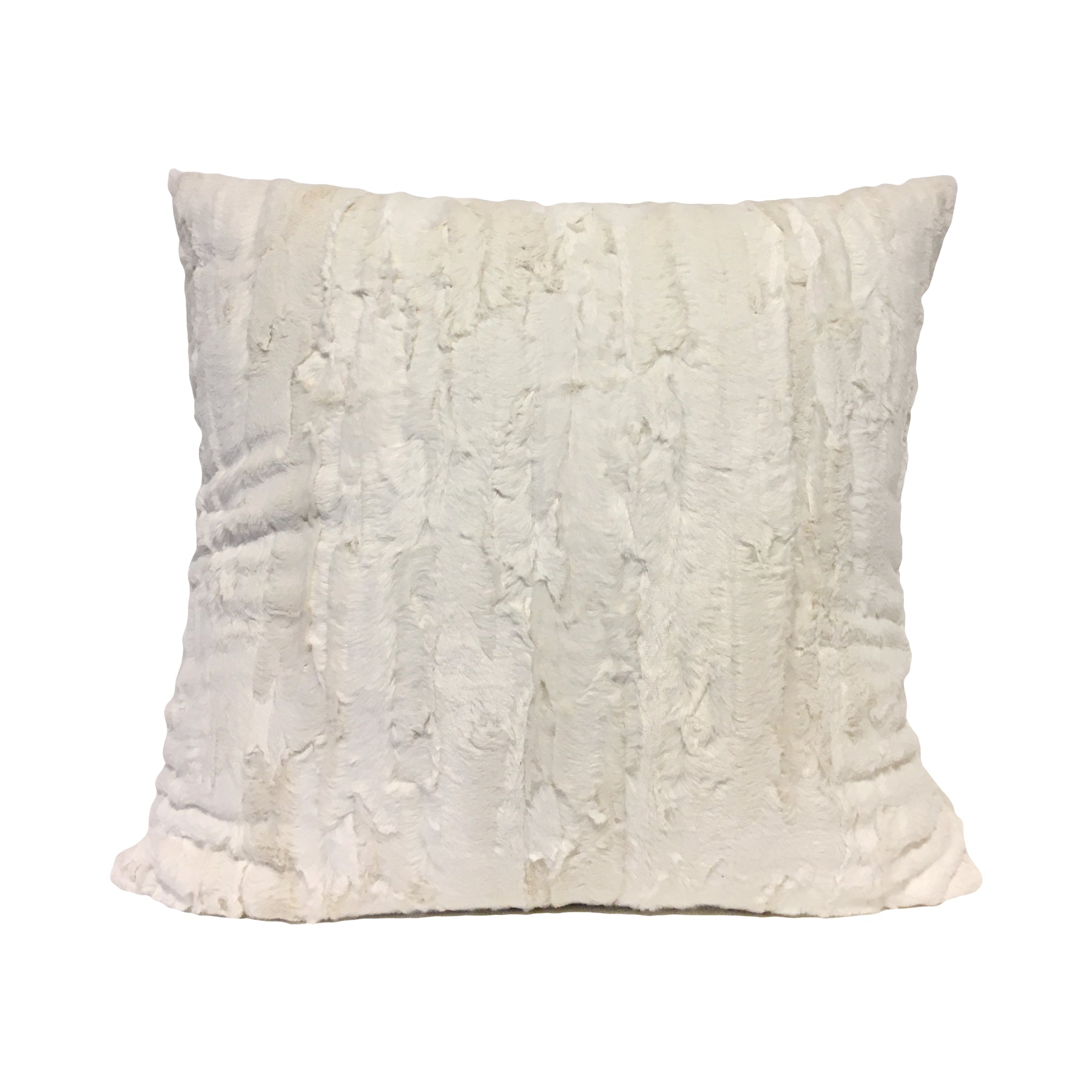 Ivory faux fur throw pillow sale