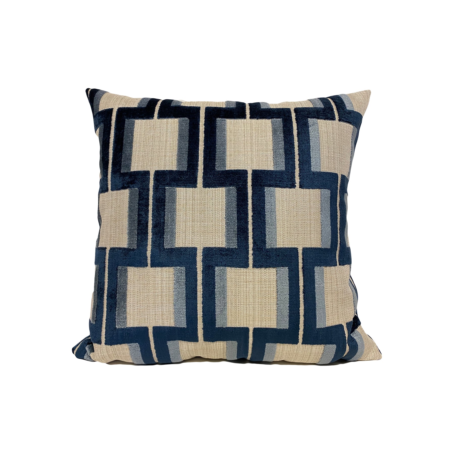 Wyndham Indigo Geometric Throw Pillow 17x17 The Pillow Shoppe