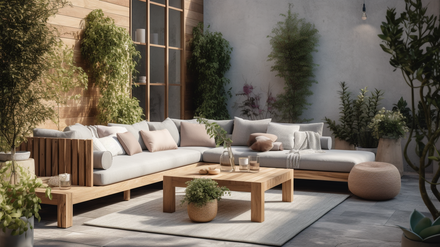 Custom Bench + Seat Cushions for Outdoors