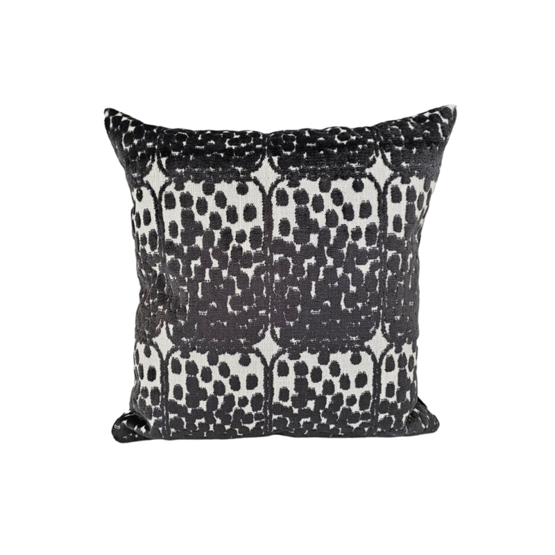 Poetic Charcoal Throw Pillow 17x17"