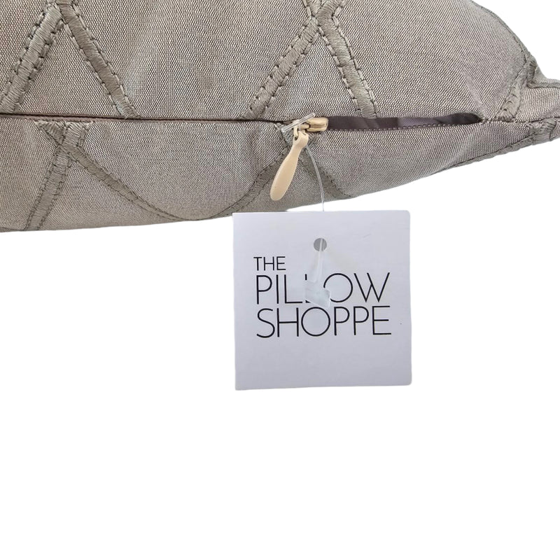 Dixon Taupe Lumbar Pillow 12x22"