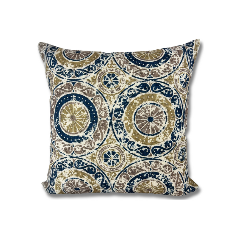Susani Navy Throw Pillow 17x17"