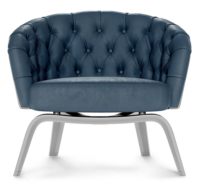 Challenger Denim Blue Vinyl Fabric Swatch