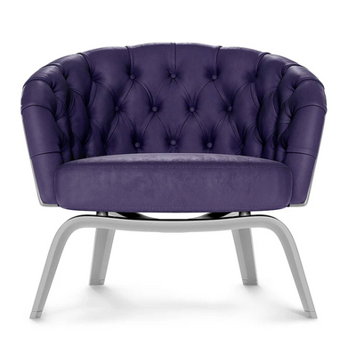 Turner Plum Faux Leather Fabric Swatch