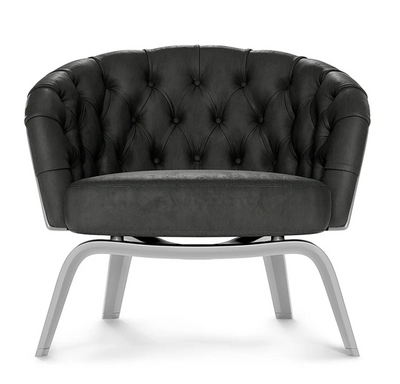 Abilene Black Faux Leather Fabric Swatch