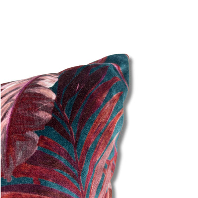 Floral Kingdom Absynth Onyx Velvet Euro Pillow 22x26"