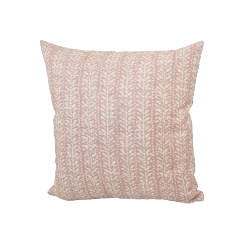 Blush Leaf Throw Pillow 17x17"