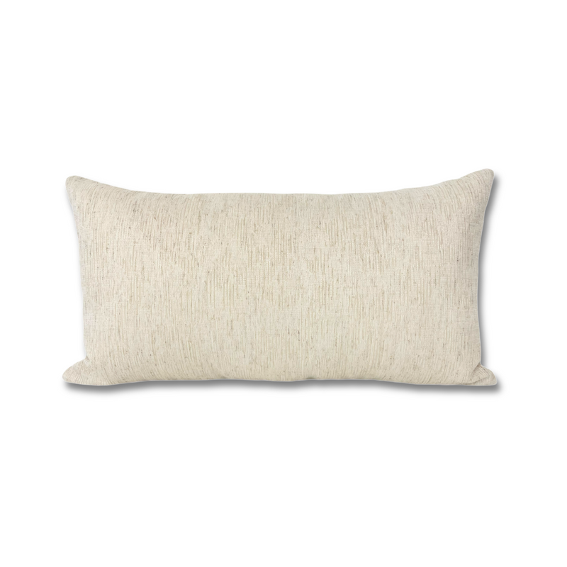 Lido Flax Faux Linen Lumbar Pillow