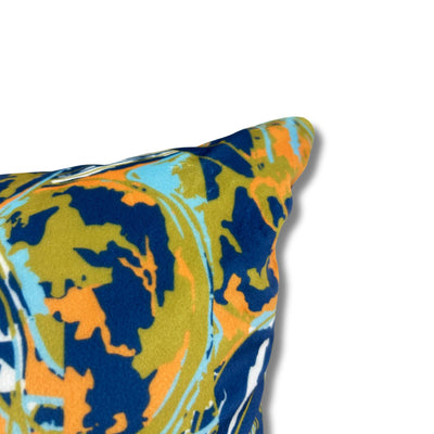 Oranges with Blue Throw Pillow 17x26"