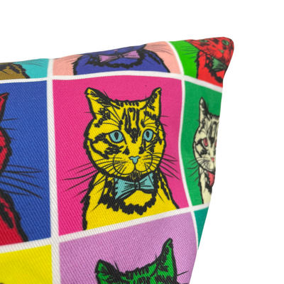 Andy Warhol Pop Meow Lumbar Pillow 17x28"