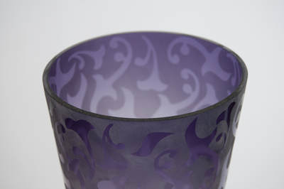 ELIPSE Etched Glass Vase