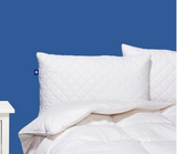 Quilted White Goose Feather Sleeping Pillow