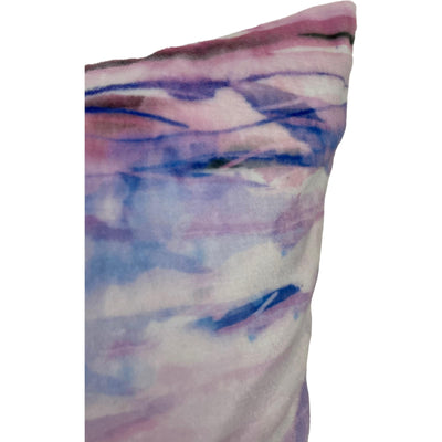Abstract Pink Minky Throw Pillow 17x17"