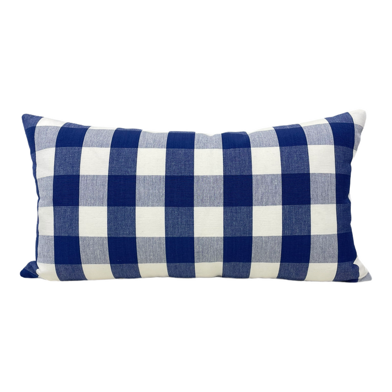 Adeline Blue Jeans Lumbar Pillow 12x22"