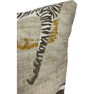 Africana Taupe Throw Pillow 17x17"