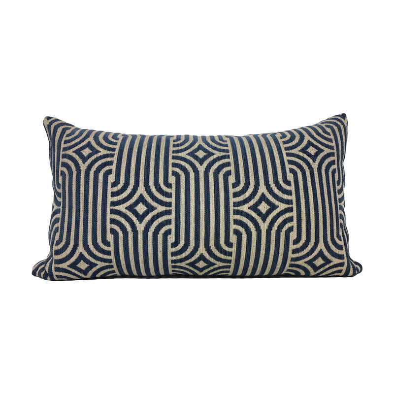 Aristocrat Blue Lumbar Pillow 12x22”