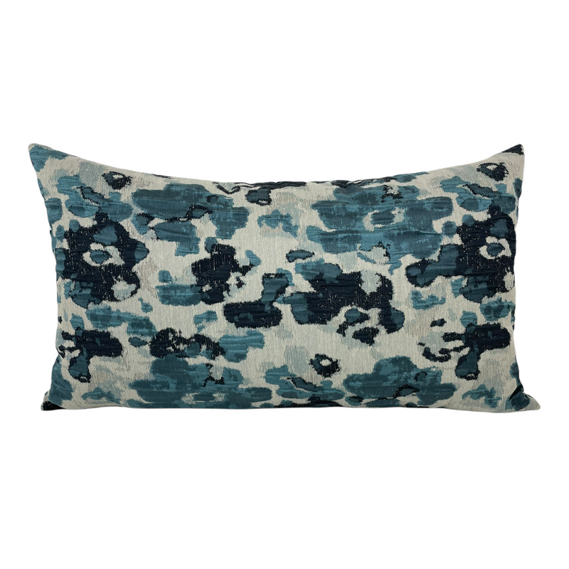 Blue Puddle Lumbar Pillow 12x22"
