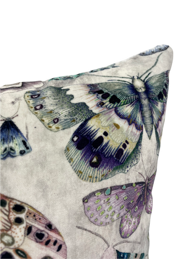 Butterfly Velvet Lumbar Pillow 12x22"