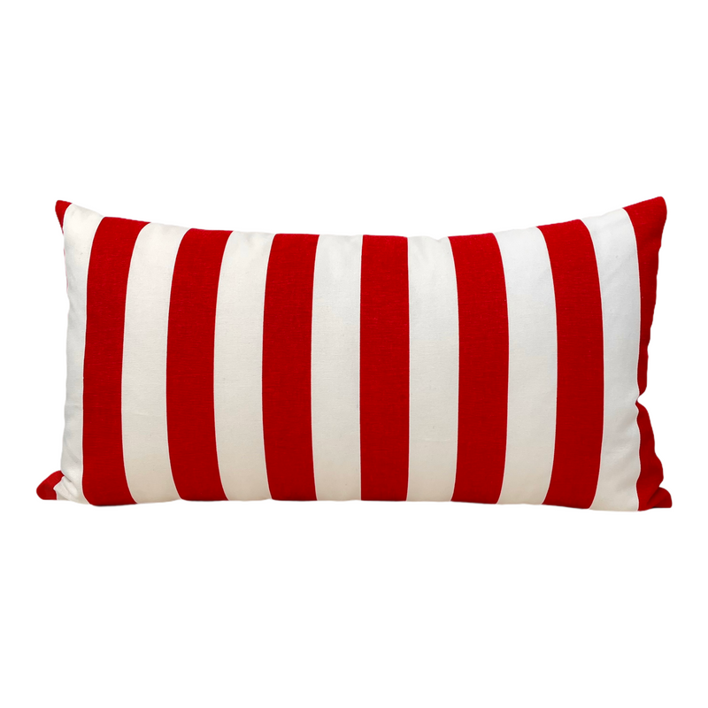 Canopy Stripe Lipstick Lumbar Pillow 12x22"