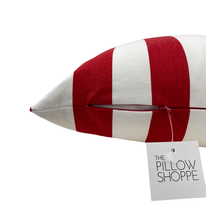 Canopy Stripe Lipstick Throw Pillow 17x17"