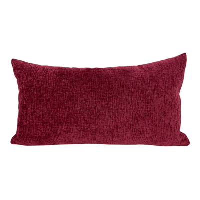Ciao Burgundy Lumbar Pillow 12x22"