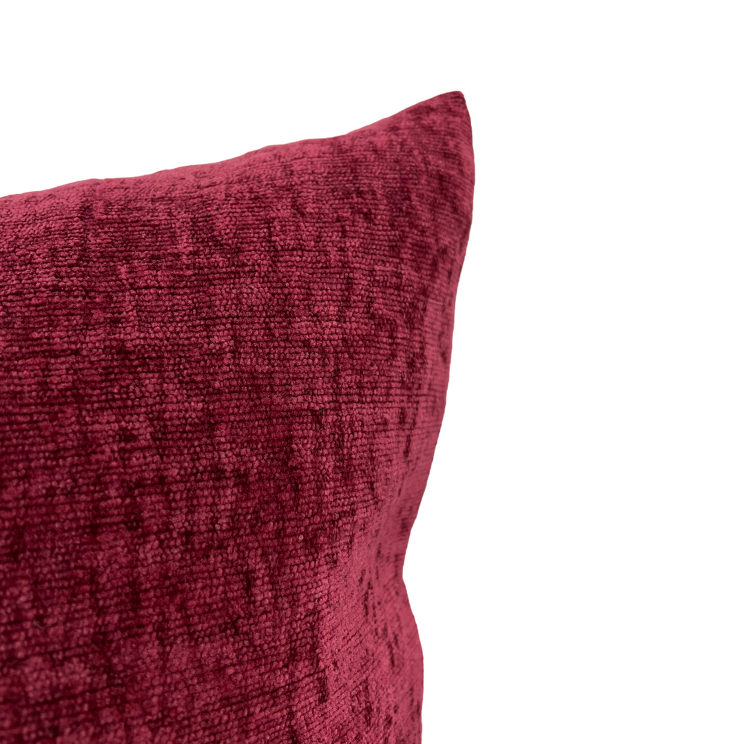 Maroon velvet pillow sale