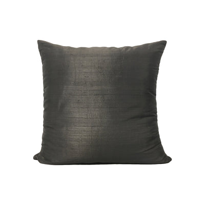 Dupioni Silk Baltic Grey Throw Pillow 17x17"