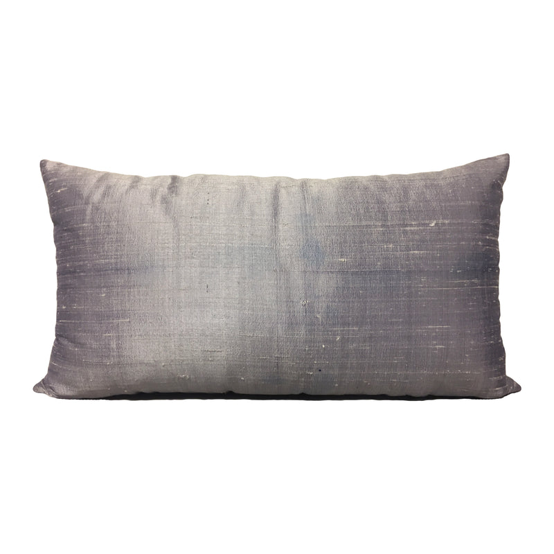 Dupioni Silk Lilac Lumbar Pillow 12x22"
