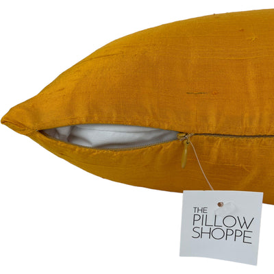 Dupioni Silk Acorn Squash Throw Pillow 17x17"