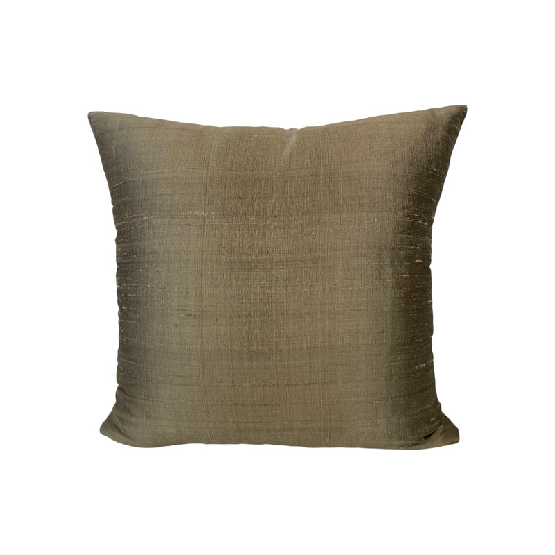 Dupioni Silk Cardamon Throw Pillow 17x17"