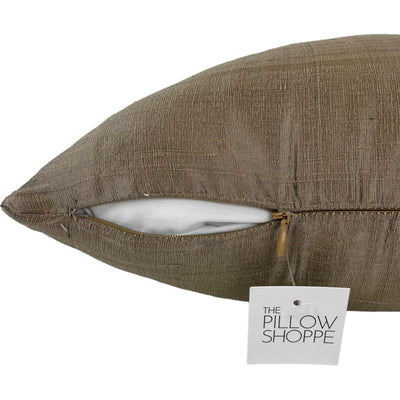 Dupioni Silk Cardamon Throw Pillow 17x17"
