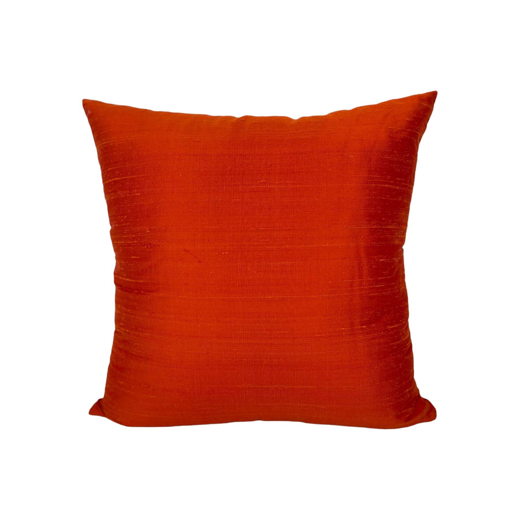 Dupioni Silk Flame Throw Pillow 17x17