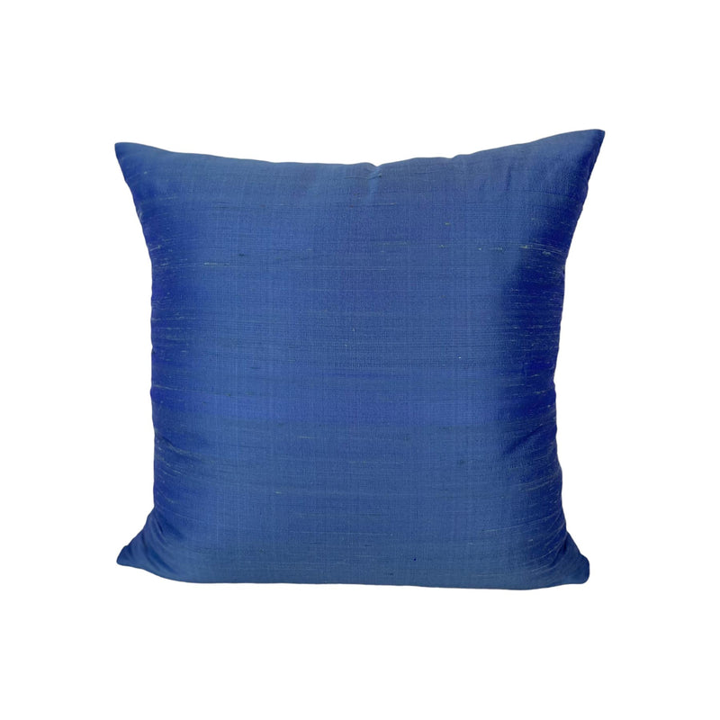 Dupioni Silk Frosted Blue Throw Pillow 17x17"