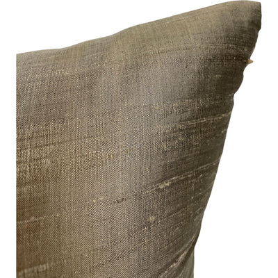 Dupioni Silk Roman Bronze Throw Pillow 17x17"