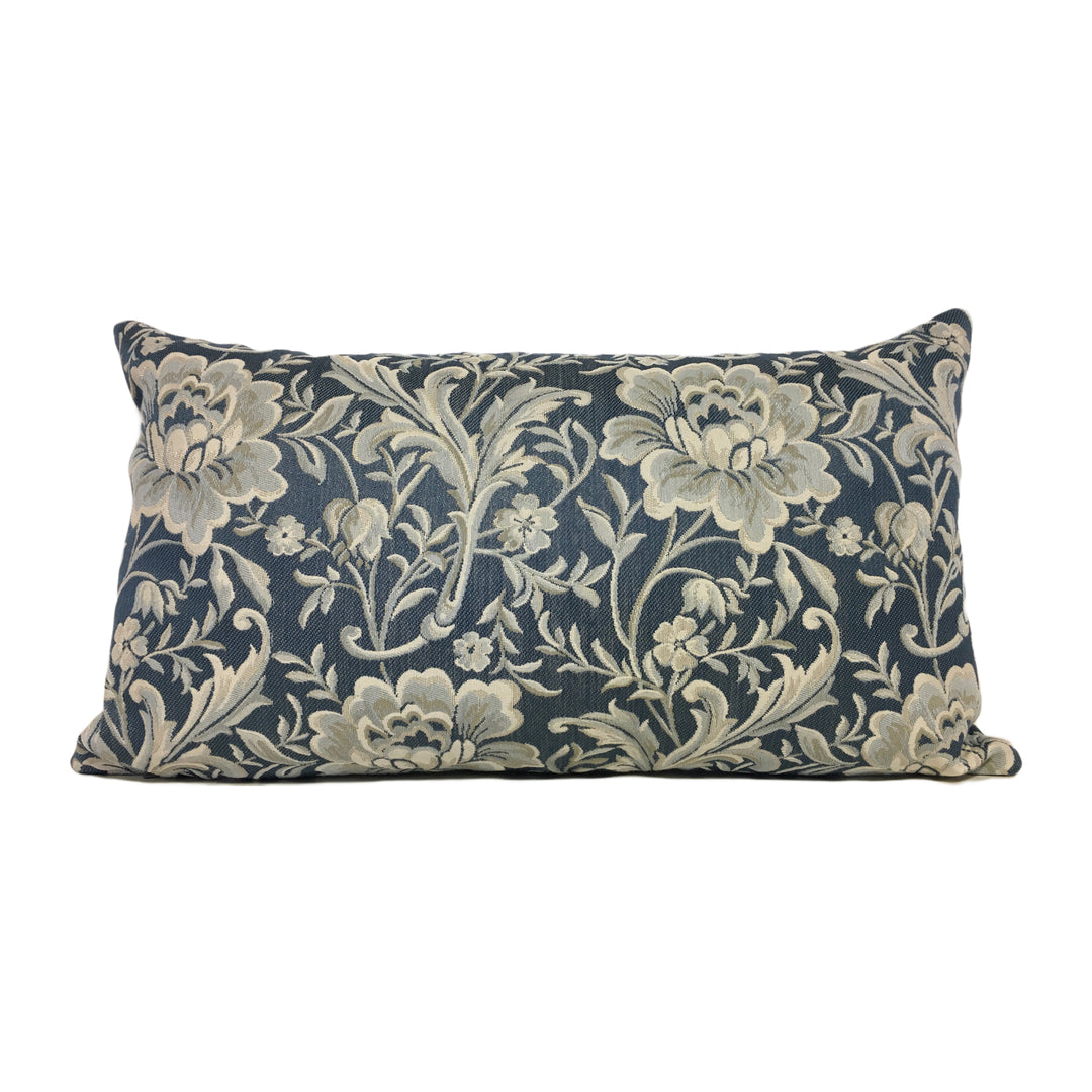 Dynasty Lapis Blue Lumbar Pillow 12x22 The Pillow Shoppe