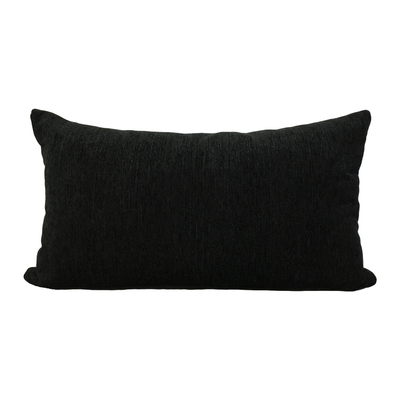 Elizabeth Ebony Lumbar Pillow 12x22"