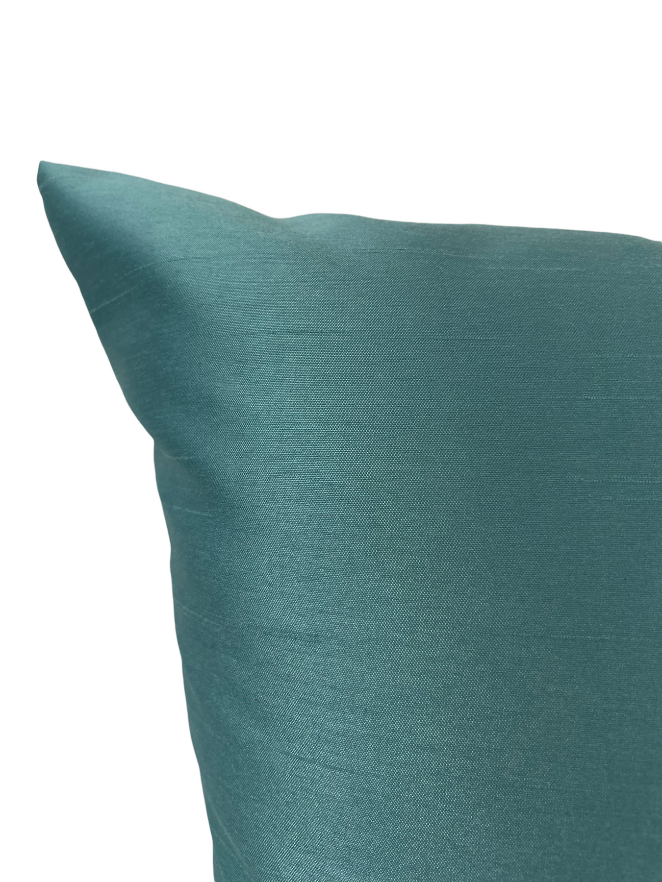 Faux Silk Aqua Throw Pillow 17x17