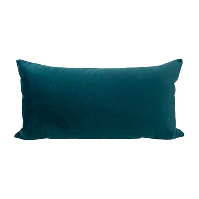 Franklin Velvet Cerulean Lumbar Pillow 12x22"