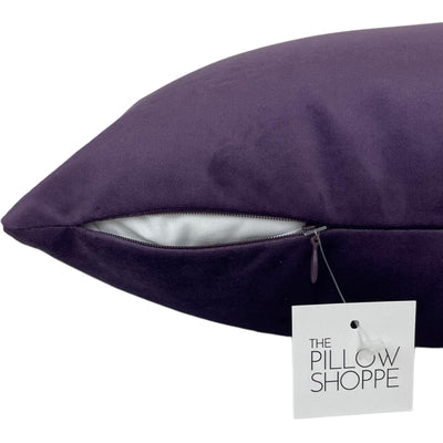 Franklin Deep Purple Lumbar Pillow 12x22"