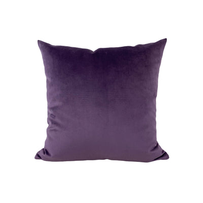 Franklin Velvet Deep Purple Throw Pillow 17x17"
