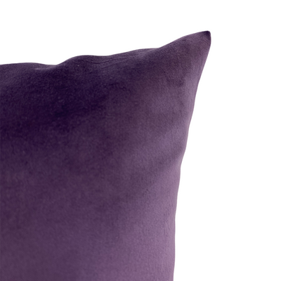 Franklin Velvet Deep Purple Throw Pillow 17x17"