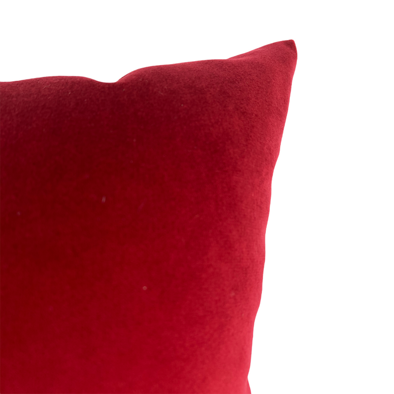 Franklin Velvet Theatre Red Throw Pillow 17x17"