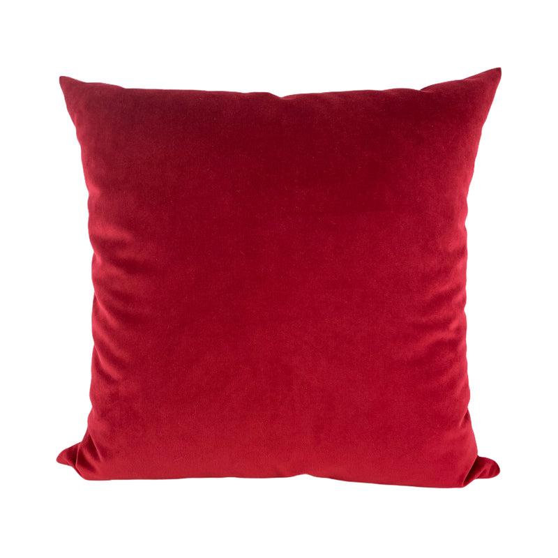 Franklin Velvet Theatre Red Throw Pillow 20x20"